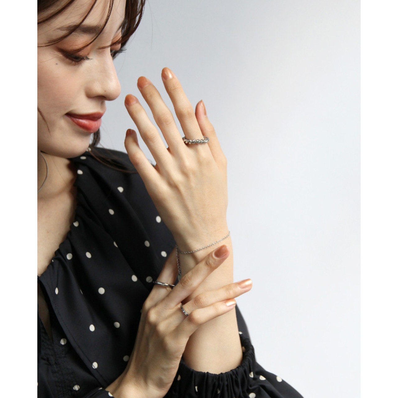 【ネコポス便】リング ツイストデザインリング 金属アレルギー ステンレス  1938