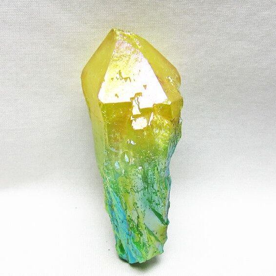 オーラクリスタル 原石 マルチカラー エレスチャル オーラ水晶 一点物 181-4708