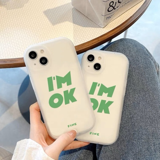 az209 I'M OK ロゴiPhoneケース