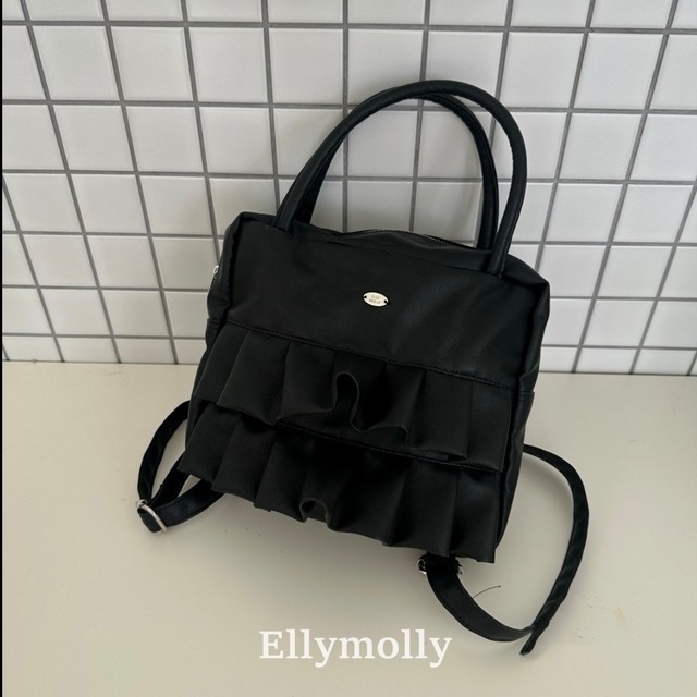 *即納* ELLY MOLLY スクエアフリルバッグ