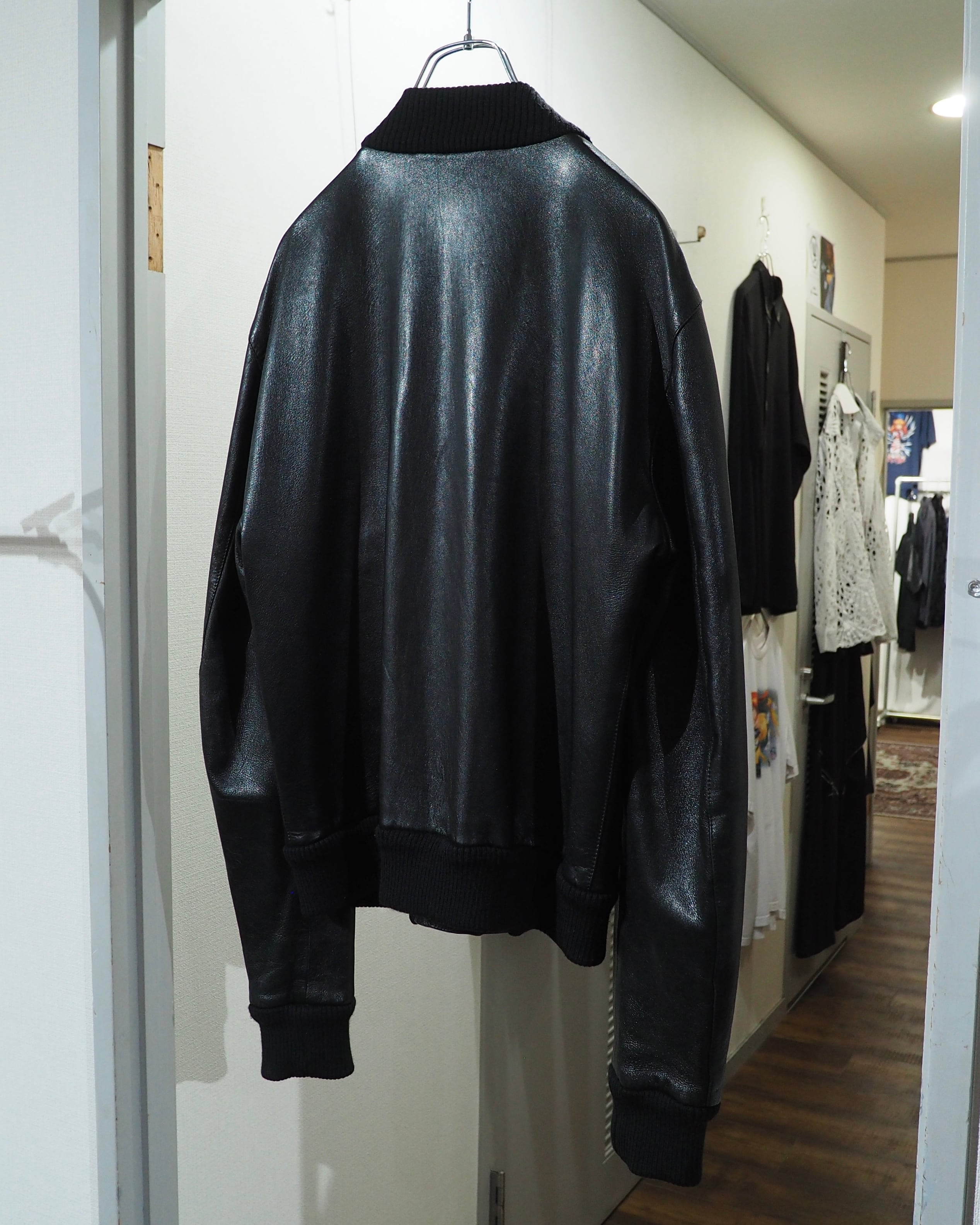 ” Made in Italy - DOLCE&GABBANA ” Special Black Lamb Leather Single Riders Jacket