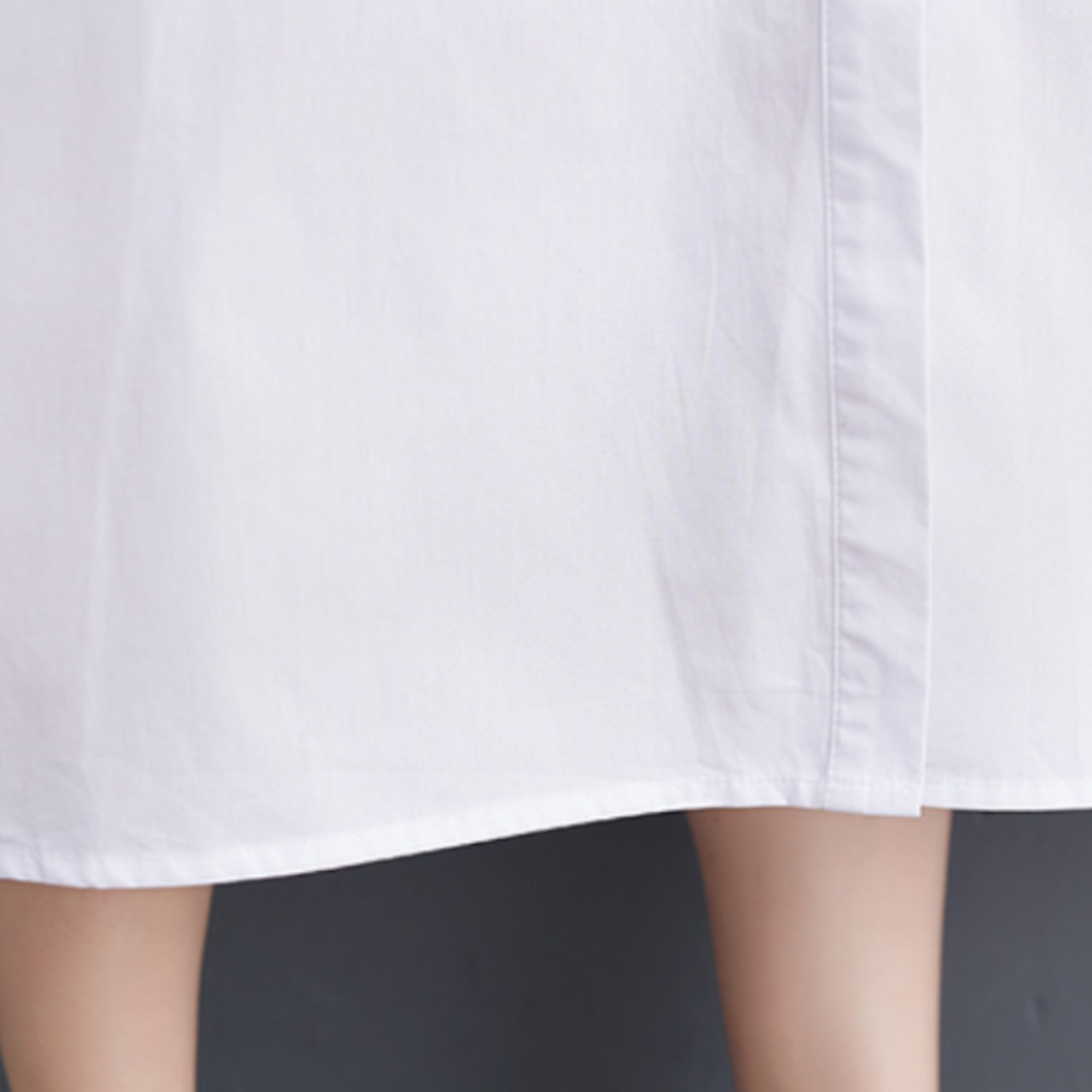 ポロカラー プリント シャツワンピース  30034