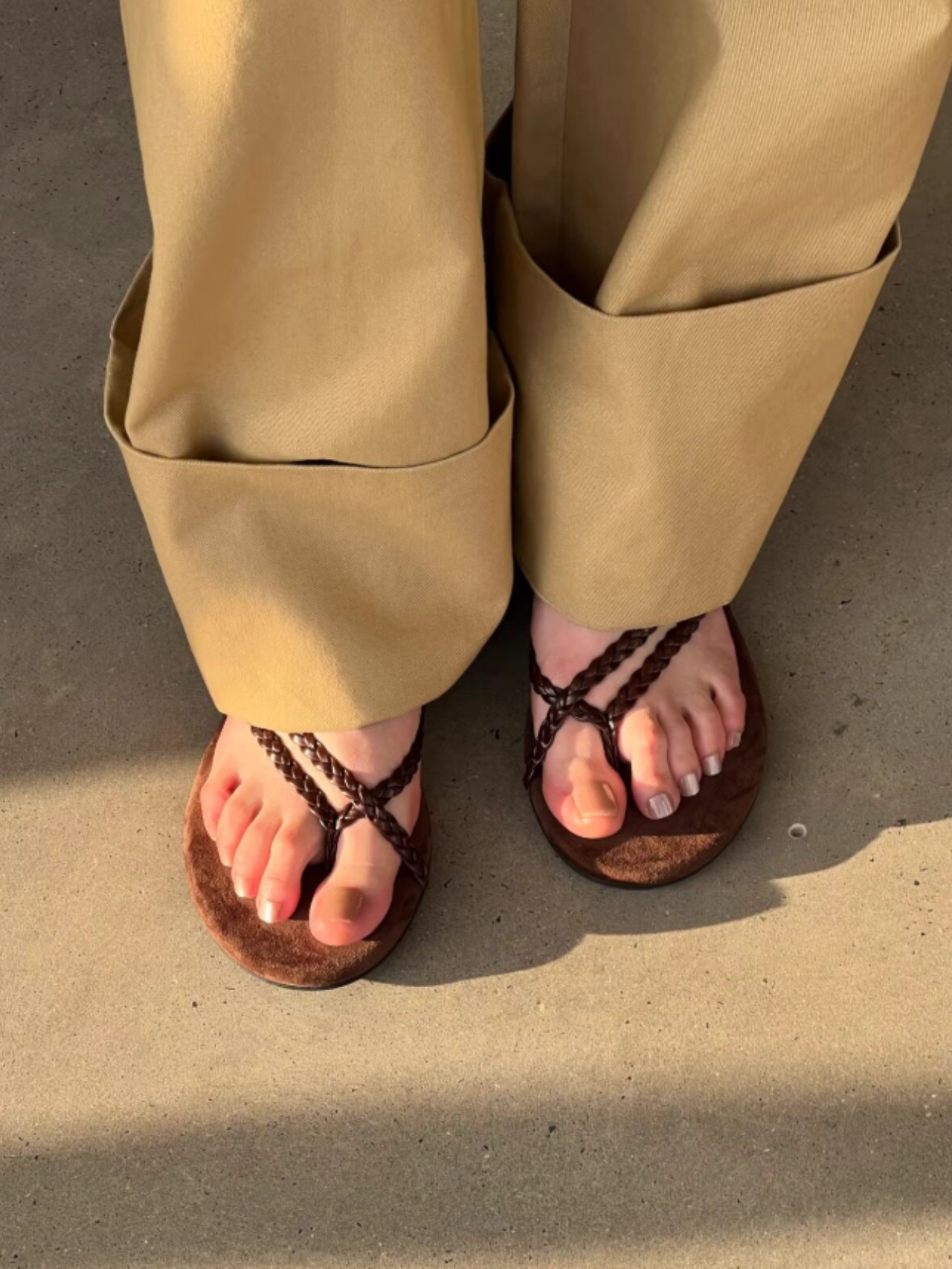 Tressé Leather Sandals F0731
