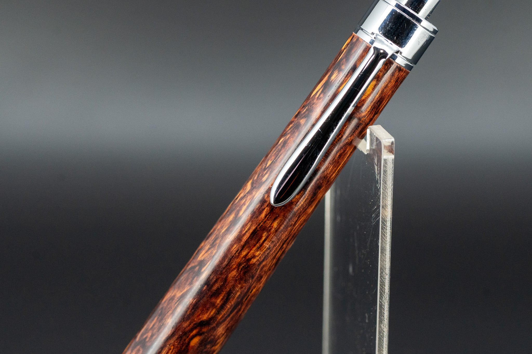 【東洋のローズウッド】 縞紫檀 朱雀杢 極上 silver MP