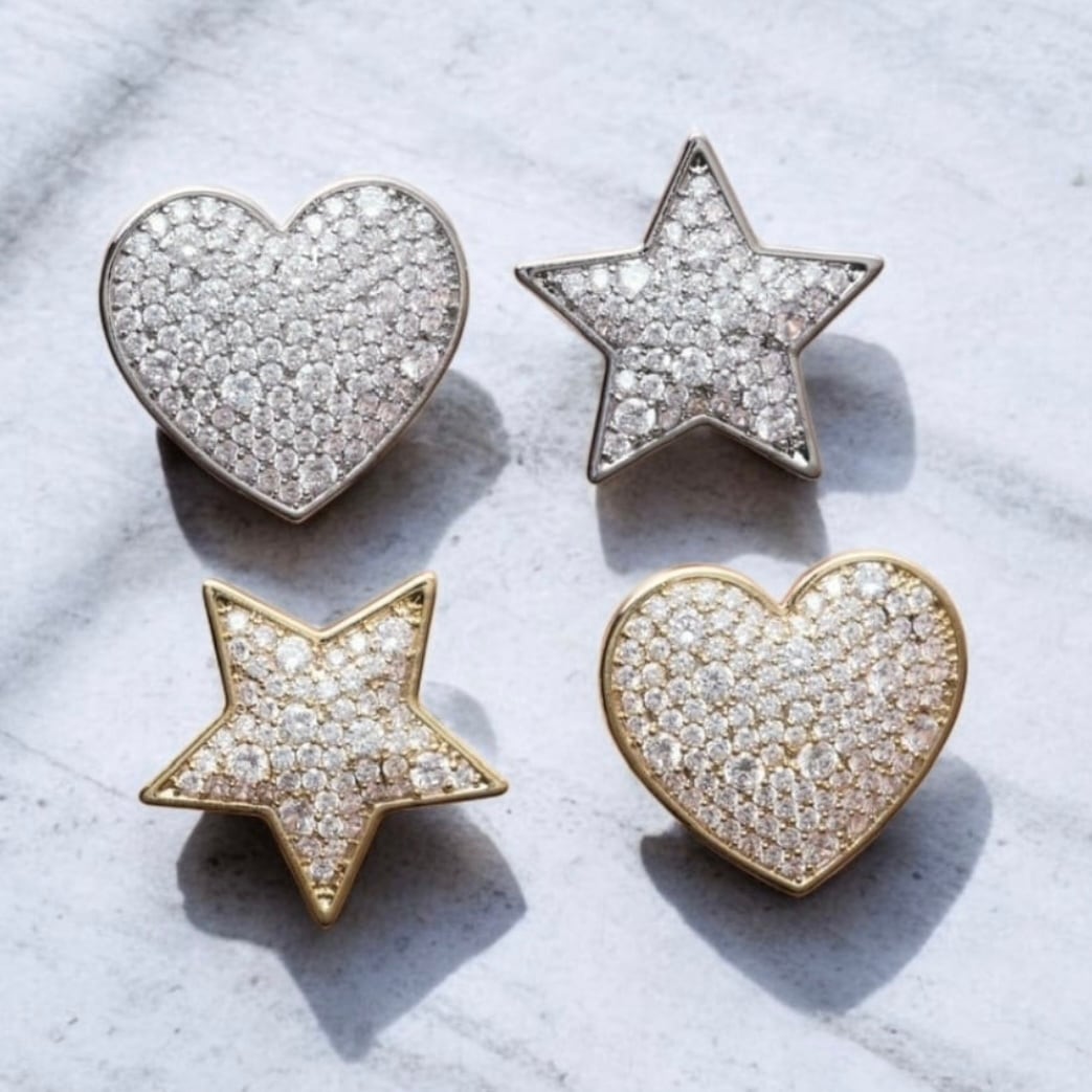 ワンハート&ワンスター( シルバー / ゴールド) 1個販売