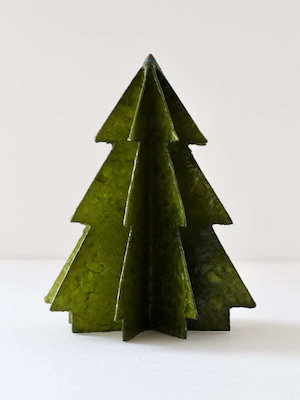 クリスマスツリー オリーブグリーン 15cm / Christmas Tree Capiz Olive Green 15cm