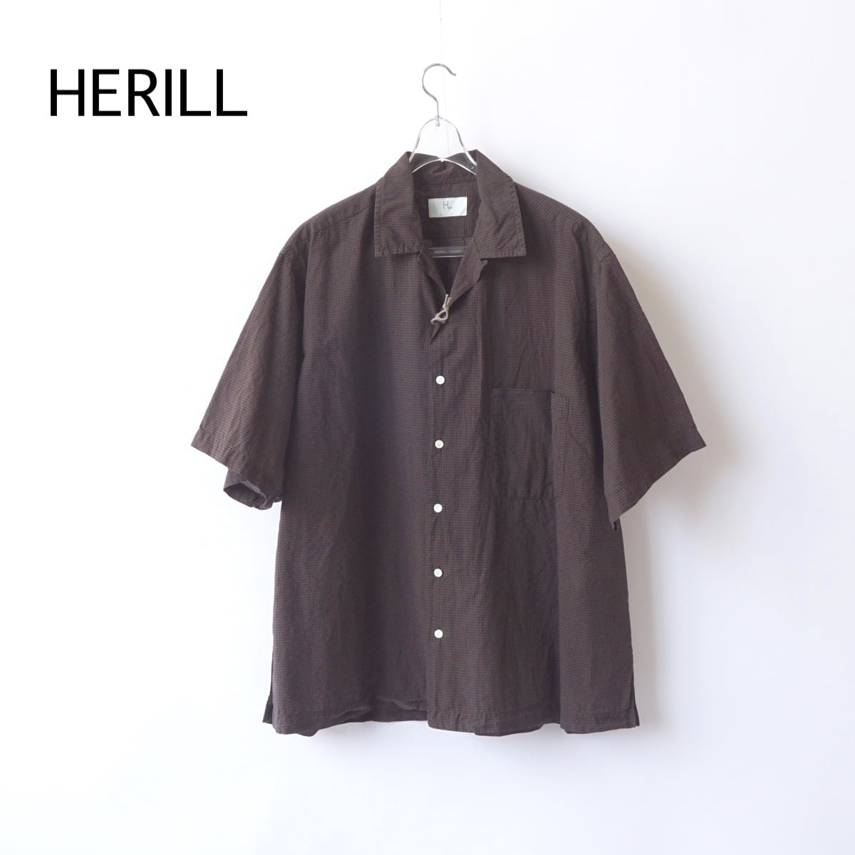 HERILL/ヘリル・Lawncheck Opencollar shirts | a flat shop
