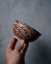 夫婦茶碗　青海波