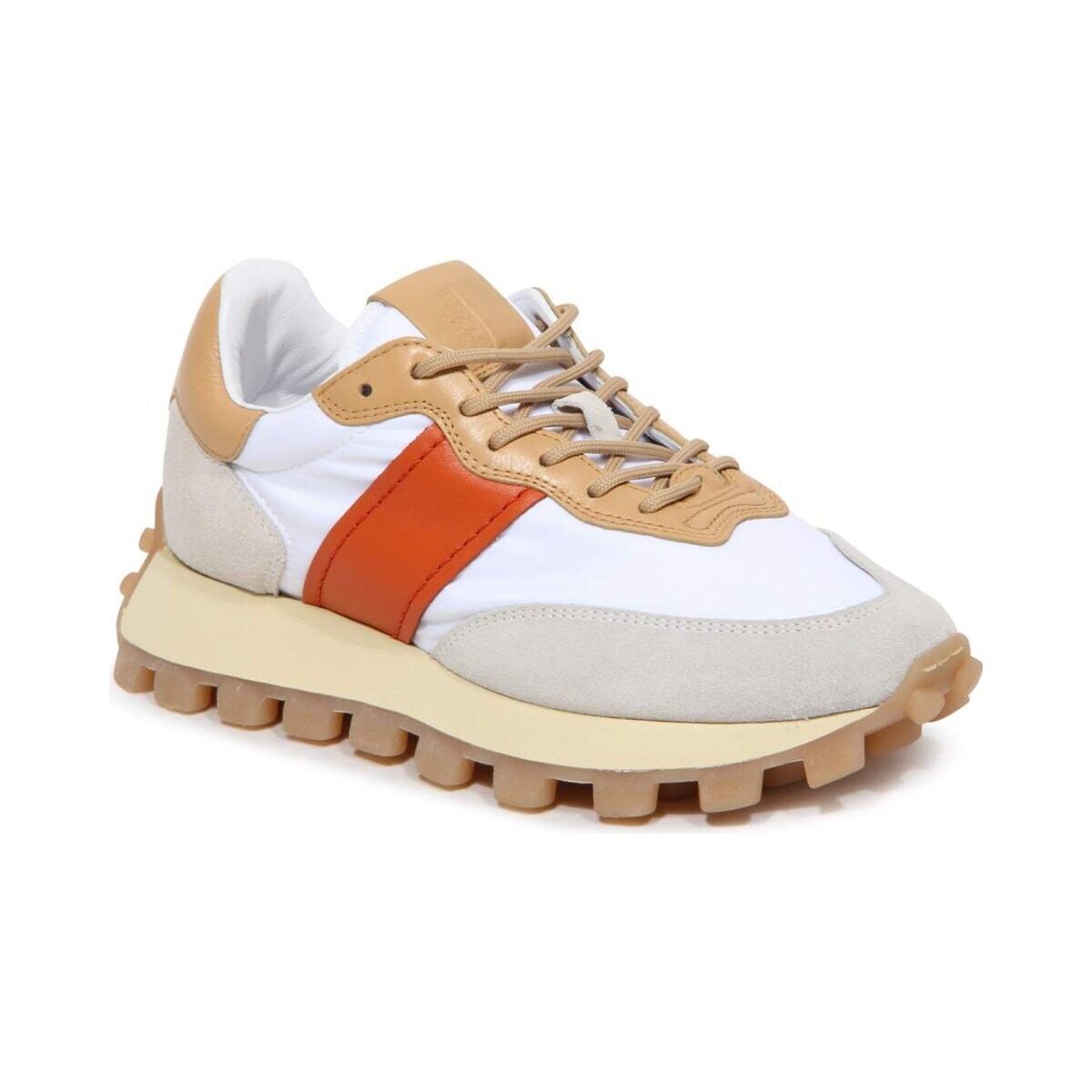 TOD'S トッズ レディース スニーカー レザー・ファブリック ベージュ