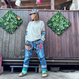 モン族ビンテージサルエルデニム