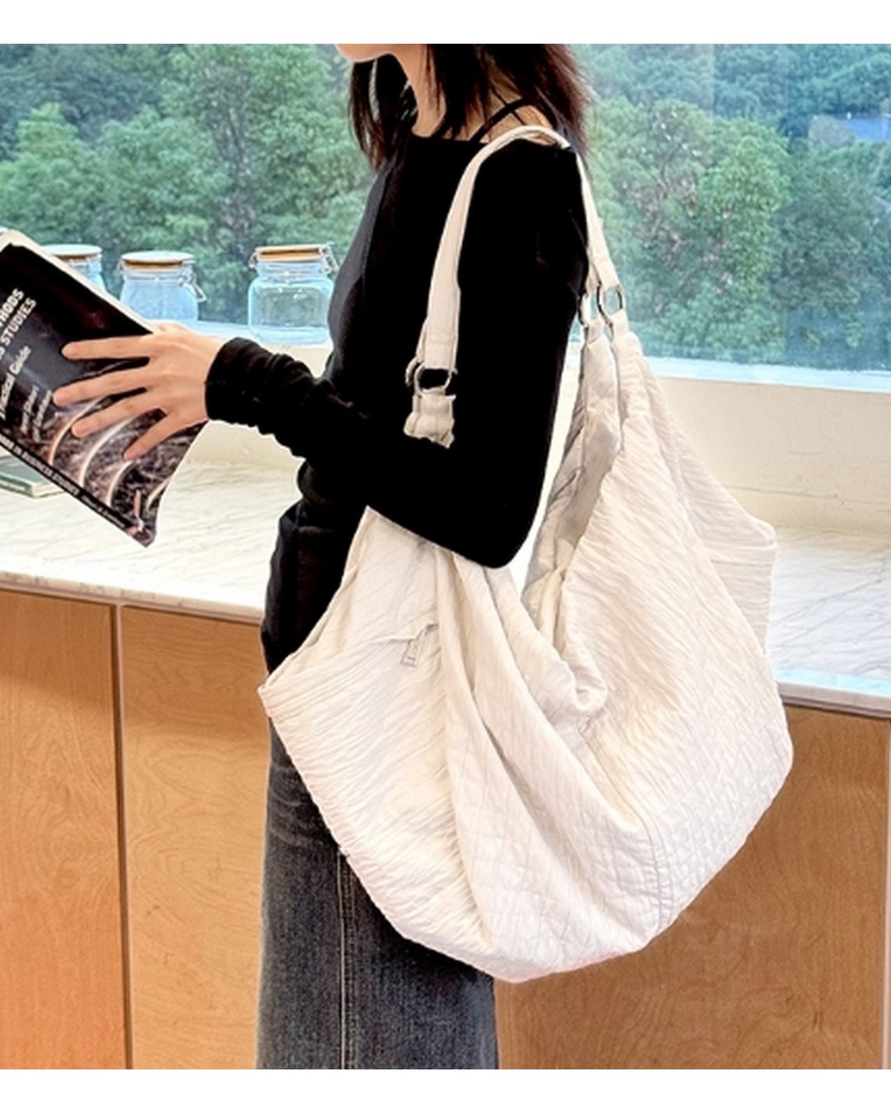 ビッグシルエットトートバッグ 3color A0603 - 8