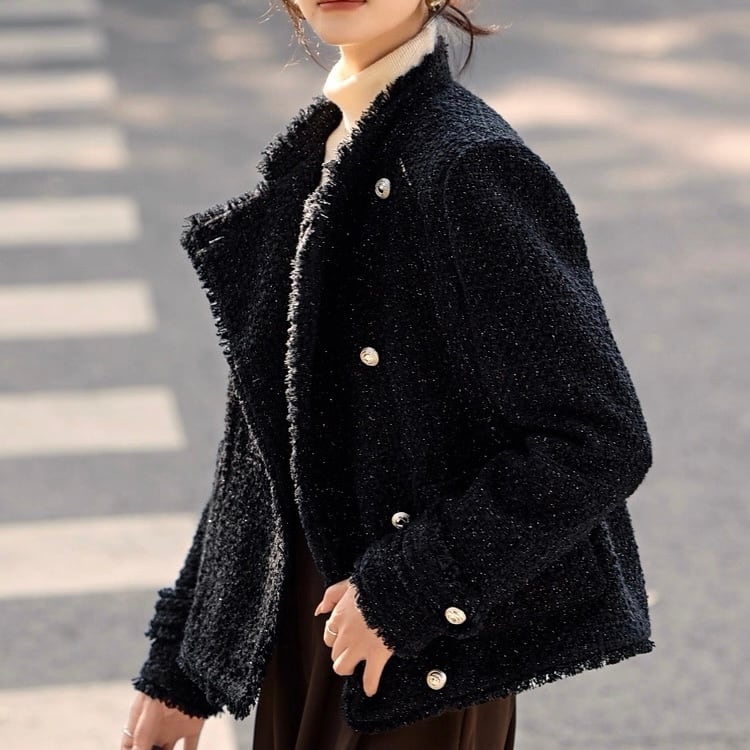 ツイード風ショートジャケット YH9565