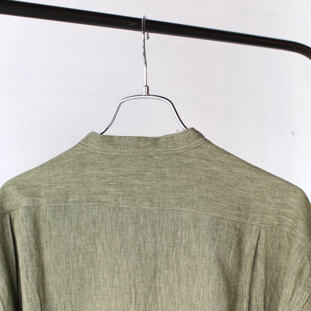 HAVERSACK C/Lグリーンデニムバンドカラーシャツ 822325 | C.COUNTLY