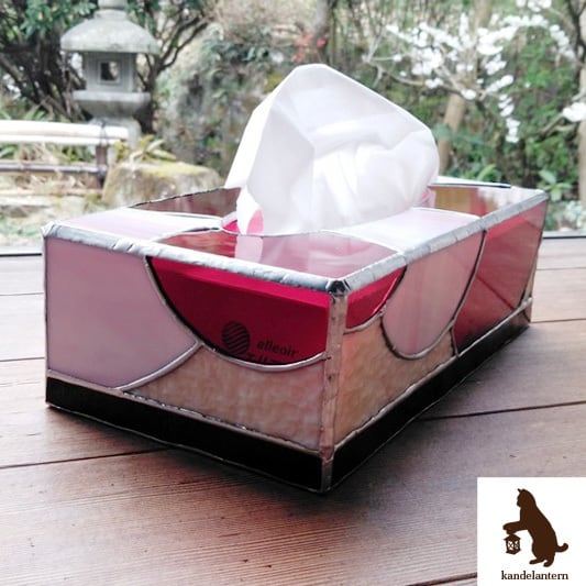 ステンドグラス ティッシュケース （春色アイスクリーム） | かんて