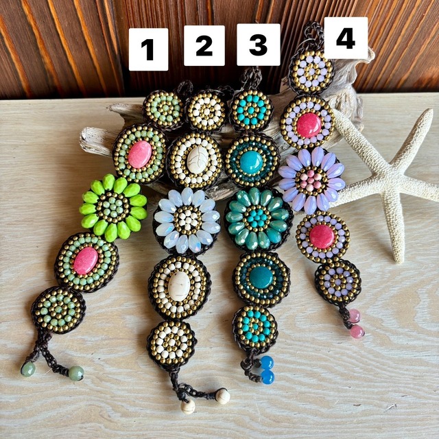 天然石ビーズブレスレット