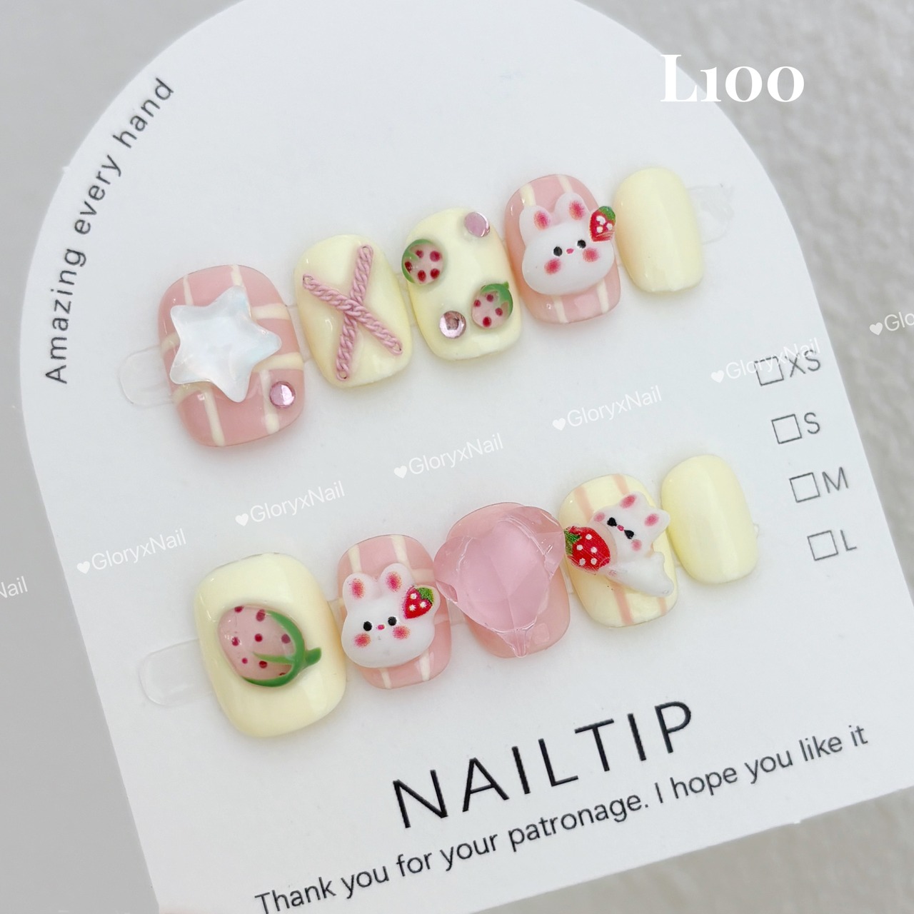 L100 ネイルチップ サイズXS/S/M/L