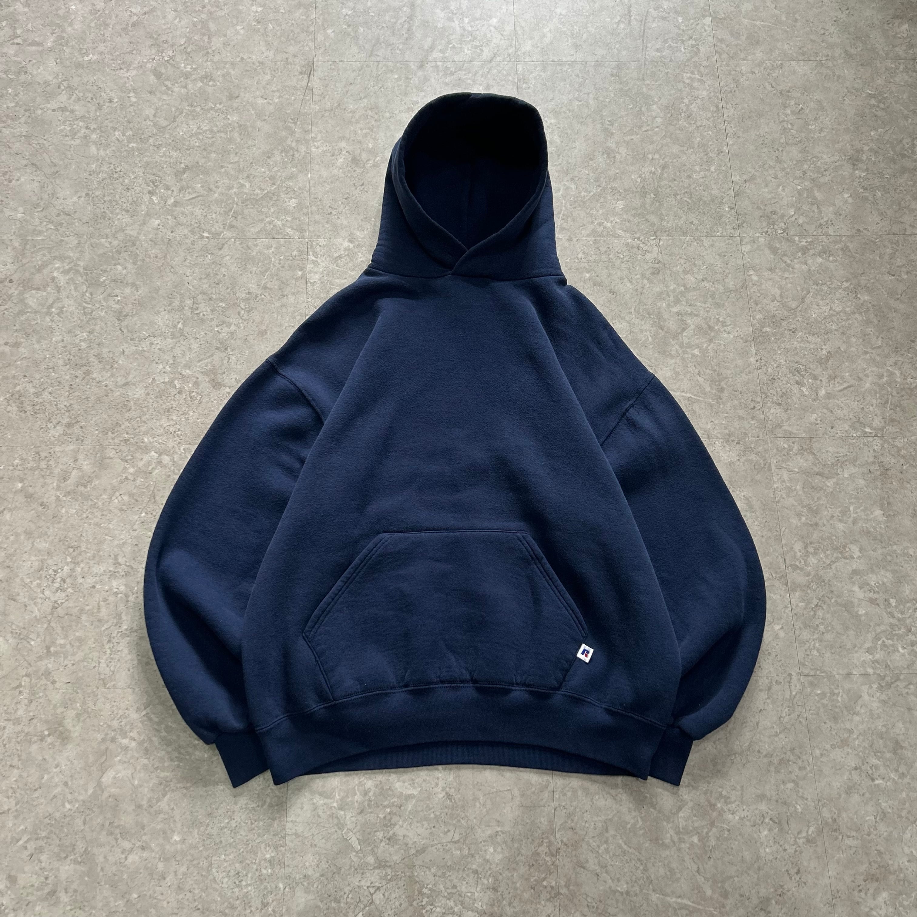 90s Russell athletic plain hoodie"NAVY"【仙台店】