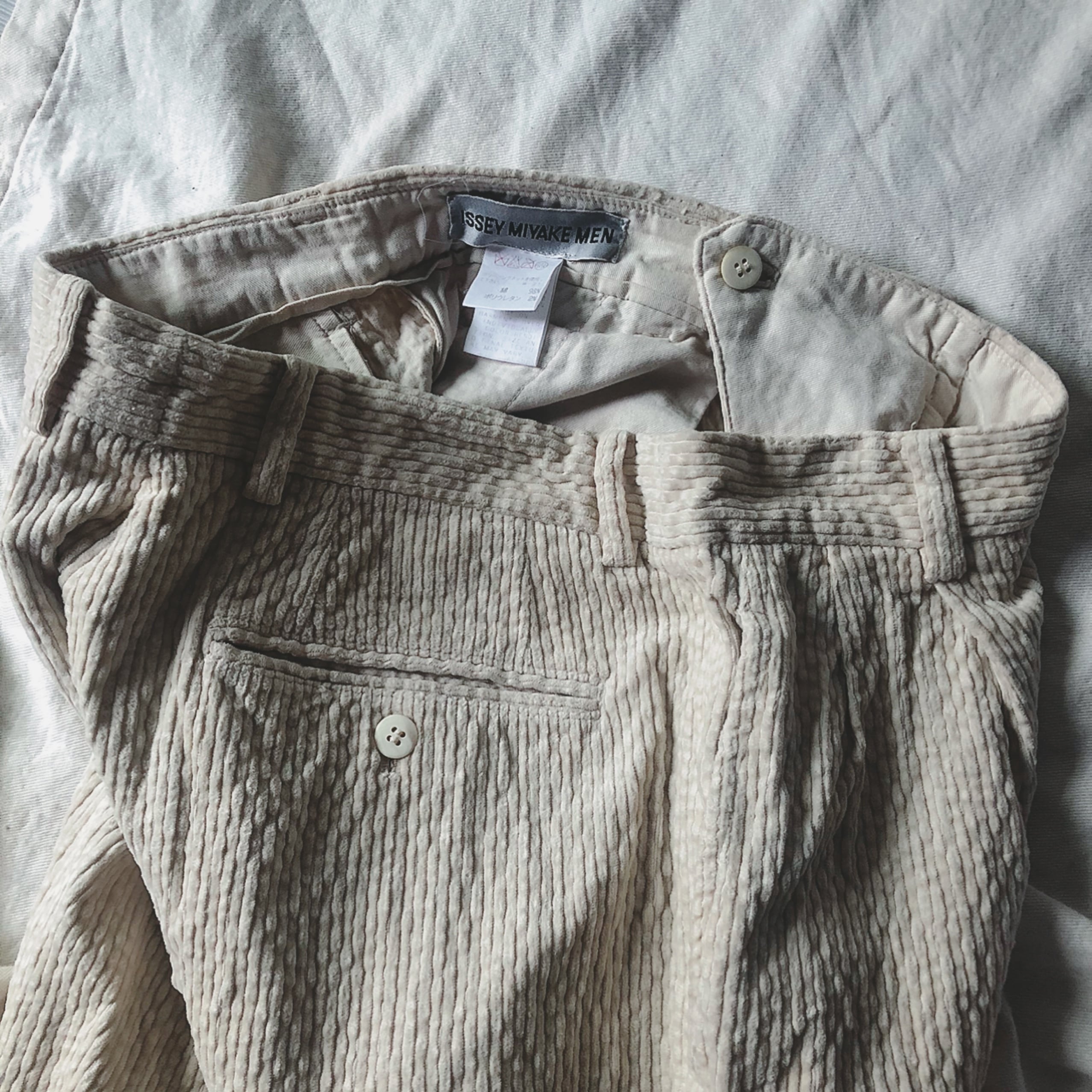 80s 90s ISSEY MIYAKE 太畝 コーデュロイ スラックス パンツ ビンテージ 古着 イッセイミヤケ 希少 レア used  vintage corduroy 美品