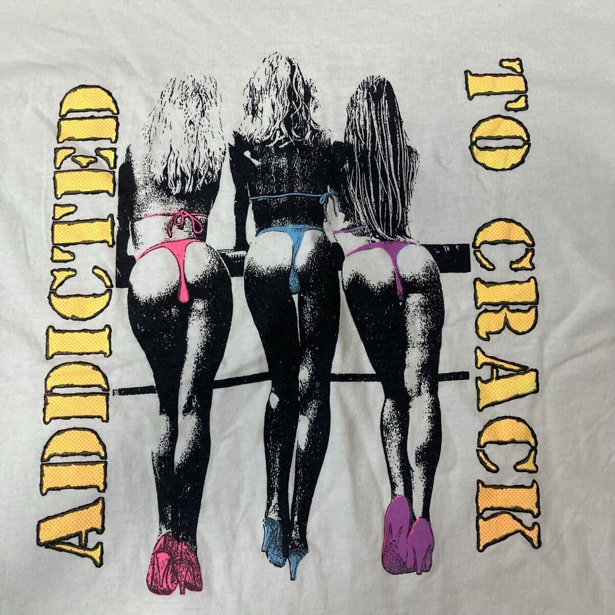 80s USA製 Fruit of the Loom バックプリント セクシージョークTシャツ