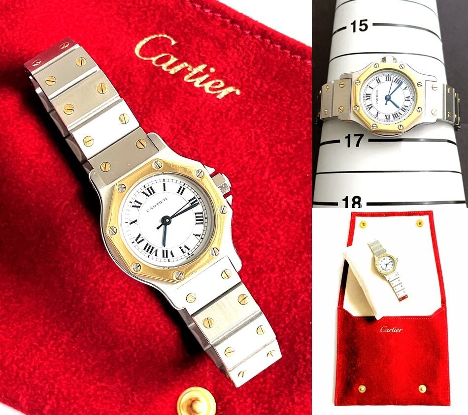 Cartier カルティエ Santos Octagon / サントス オクタゴン AT オートマチック ホワイトローマン K18YG x SS