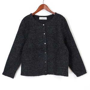 mohair knit cardigan / black