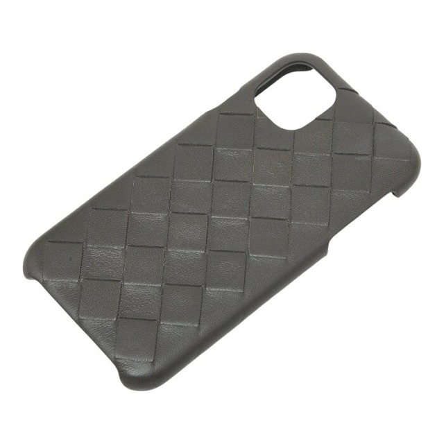 ボッテガヴェネタ イントレチャート iPhoneケース アイフォン ダークカーキグリーン レザー ユニセックス BOTTEGAVENETA 【中古】