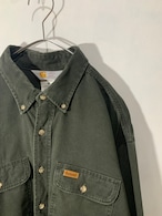 90's carharrt Work Cotton Shirt Made in USA【XL】