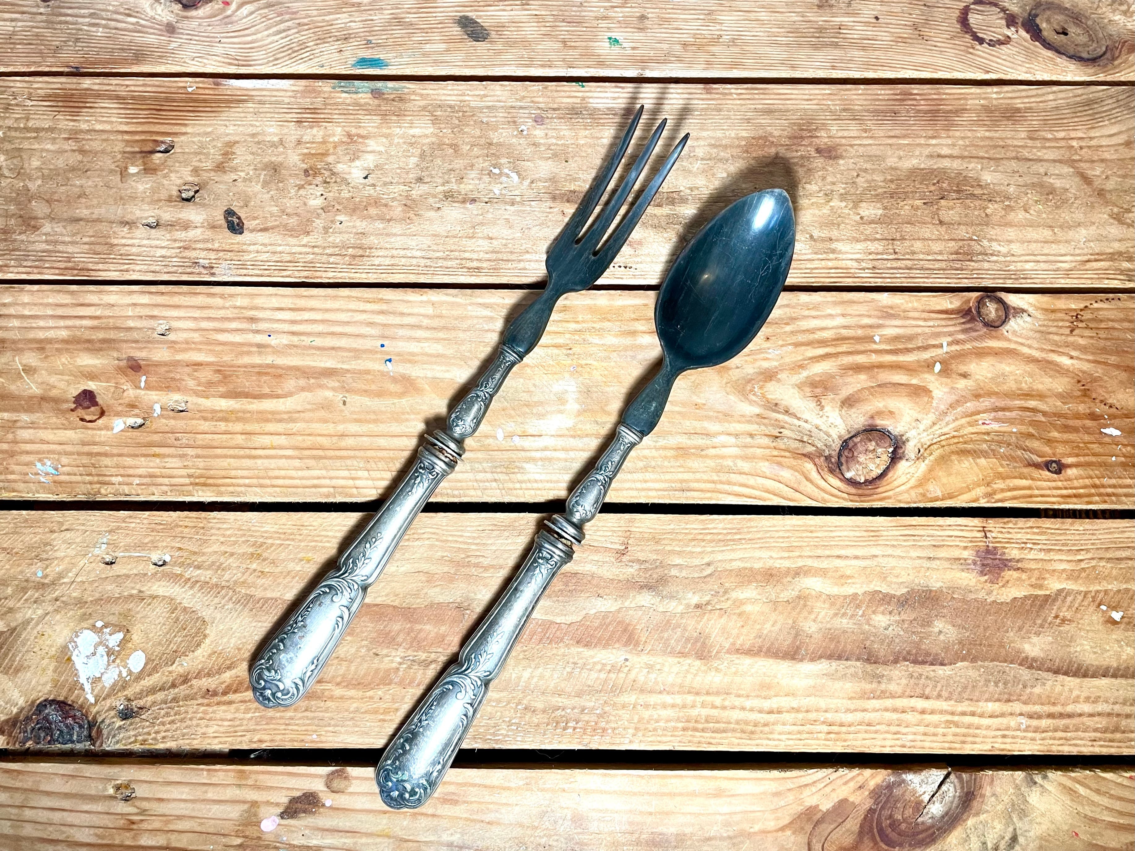 アンティーク サラダサーバー (No. 177) | le fil rouge japon