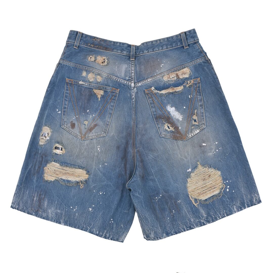 VETEMENTS】TRASHED BIG SHAPE DENIM SHORTS | AYIN