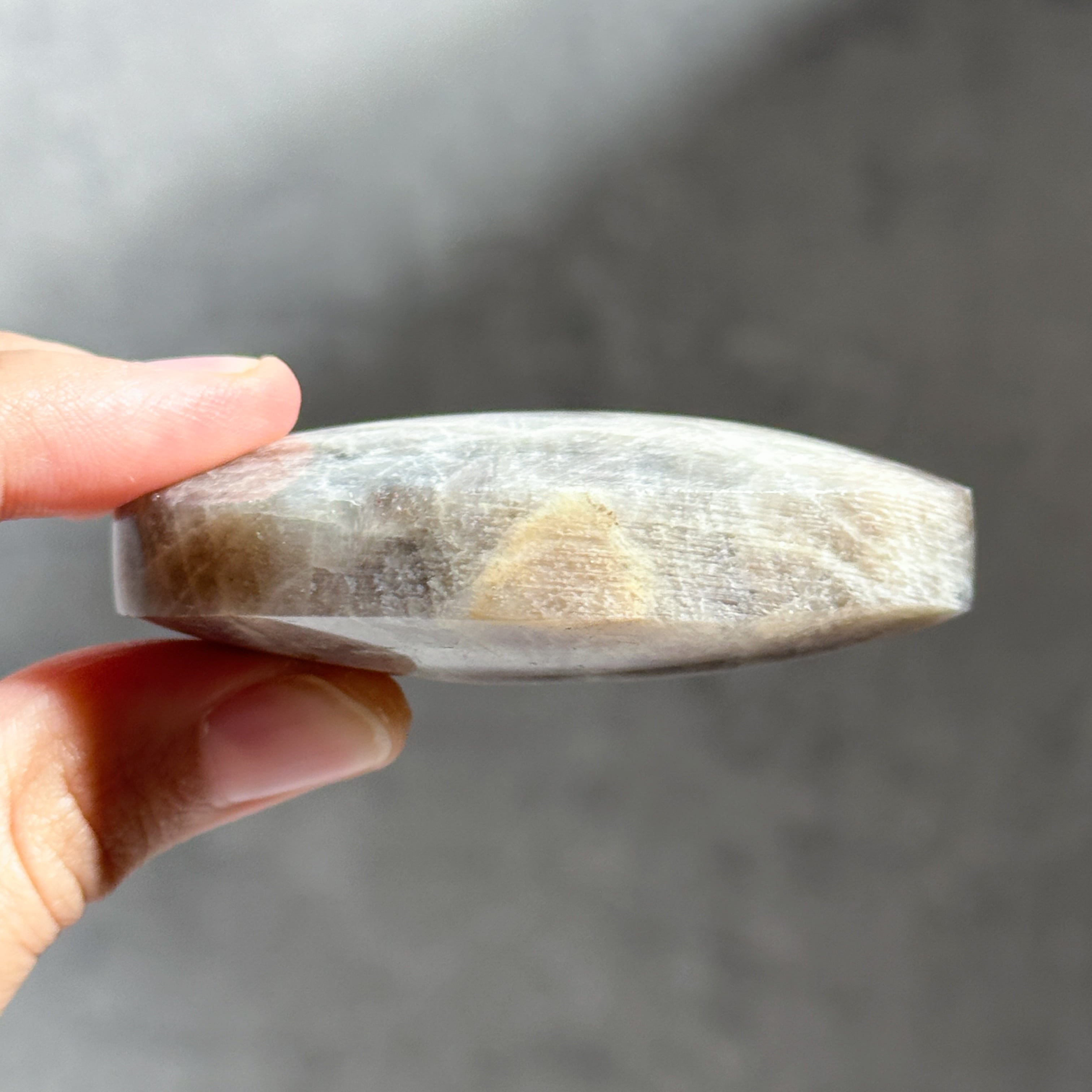 サン＆ムーンストーン パームストーン42◇ Sun & Moon Stone ◇ 天然石