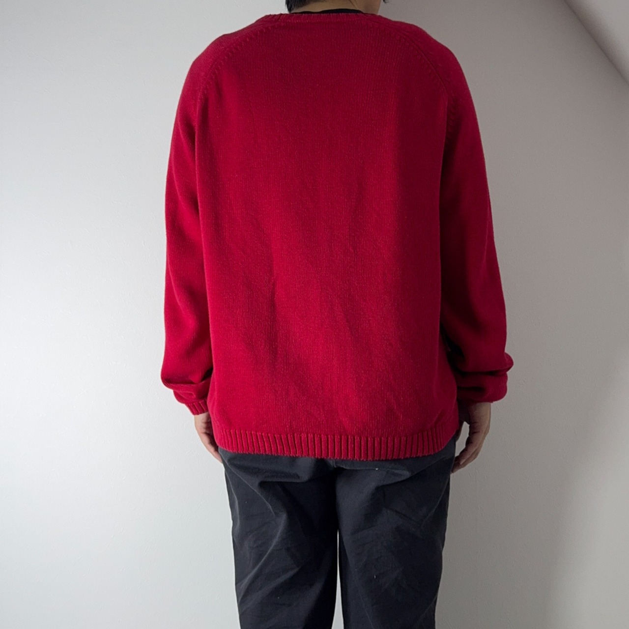 LANDS’END Cotton DRIFTER SWEATER "made in USA" L 古着 - 16