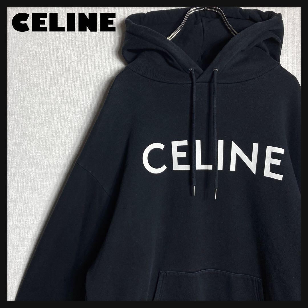 人気Lサイズ】CELINE セリーヌ ビッグロゴ プルオーバーパーカー 人気Lサイズ】CELINE セリーヌ ビッグロゴ プルオーバーパーカー
