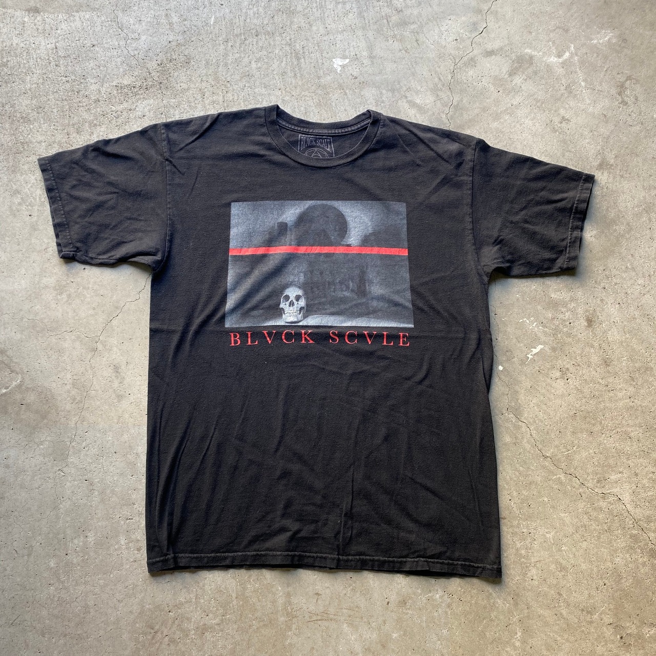 BLACK SCALE ブラックスケール ロゴTシャツ USA製 メンズL 古着【T 