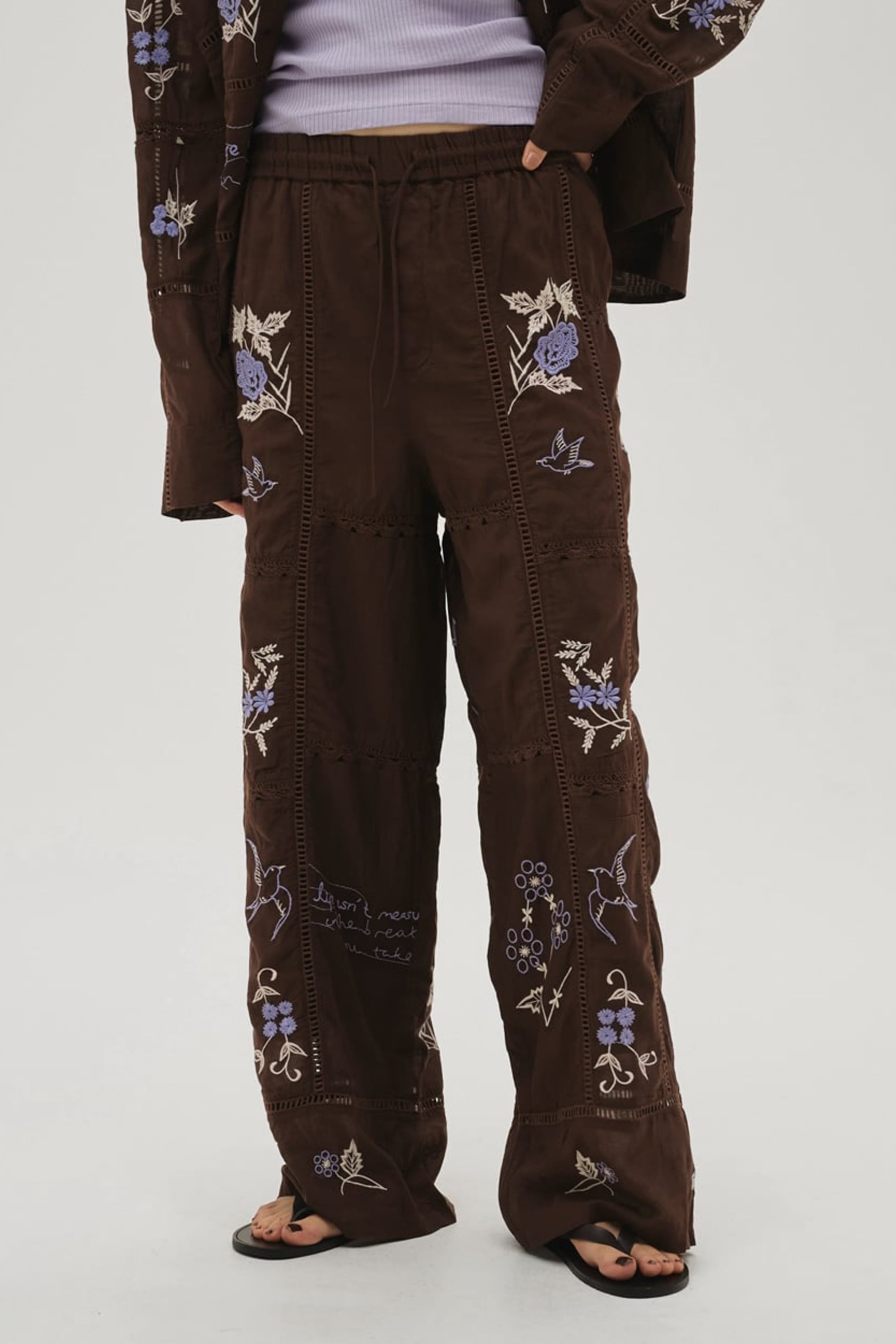 TODAYFUL Embroidery Patchwork Trousers エンブロイダリーパッチ