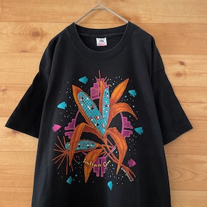 【FRUIT OF THE LOOM】90s USA製 Tシャツ コーン イラスト プリント  US古着