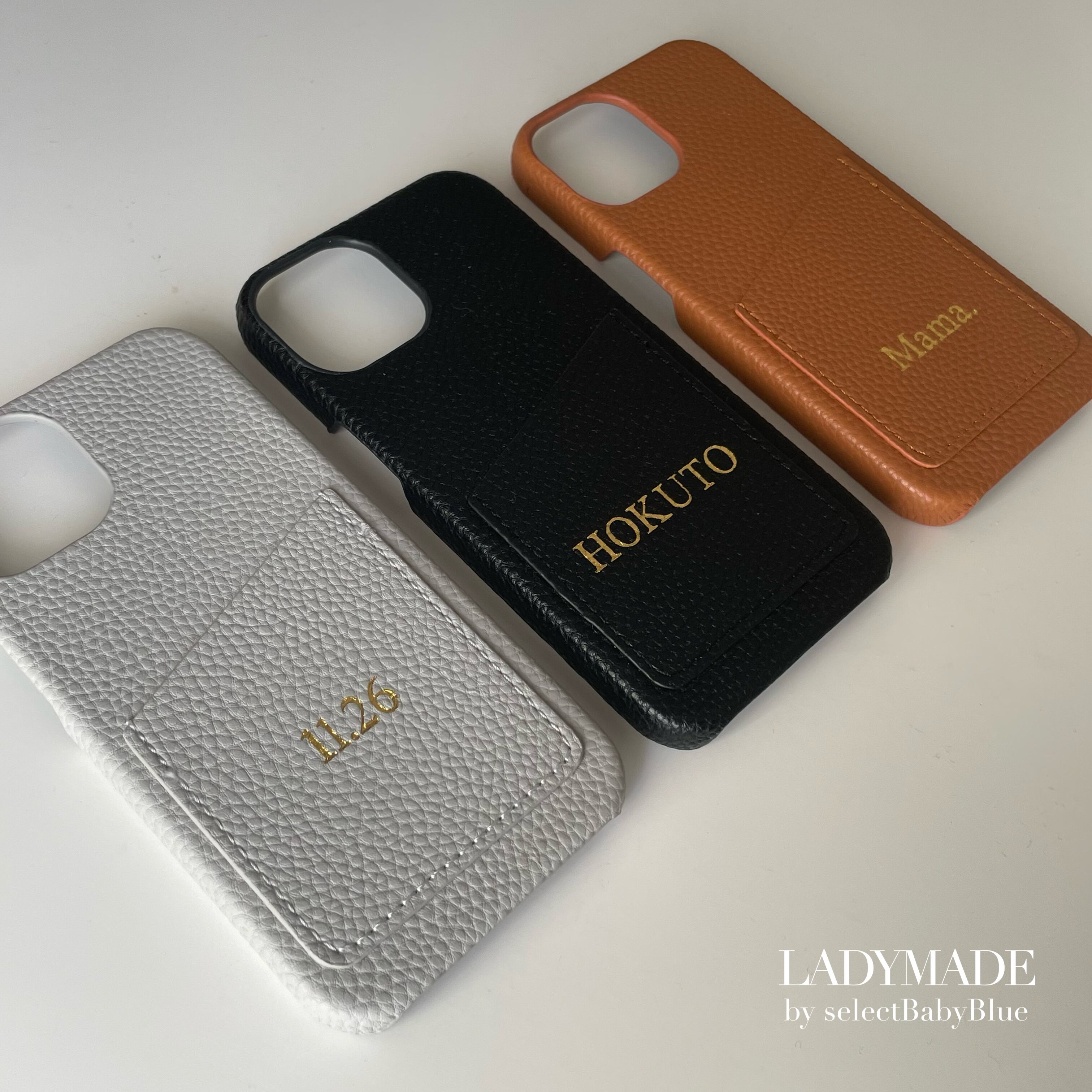 全13色】ポケット付き刻印iPhoneケース | LADYMADE