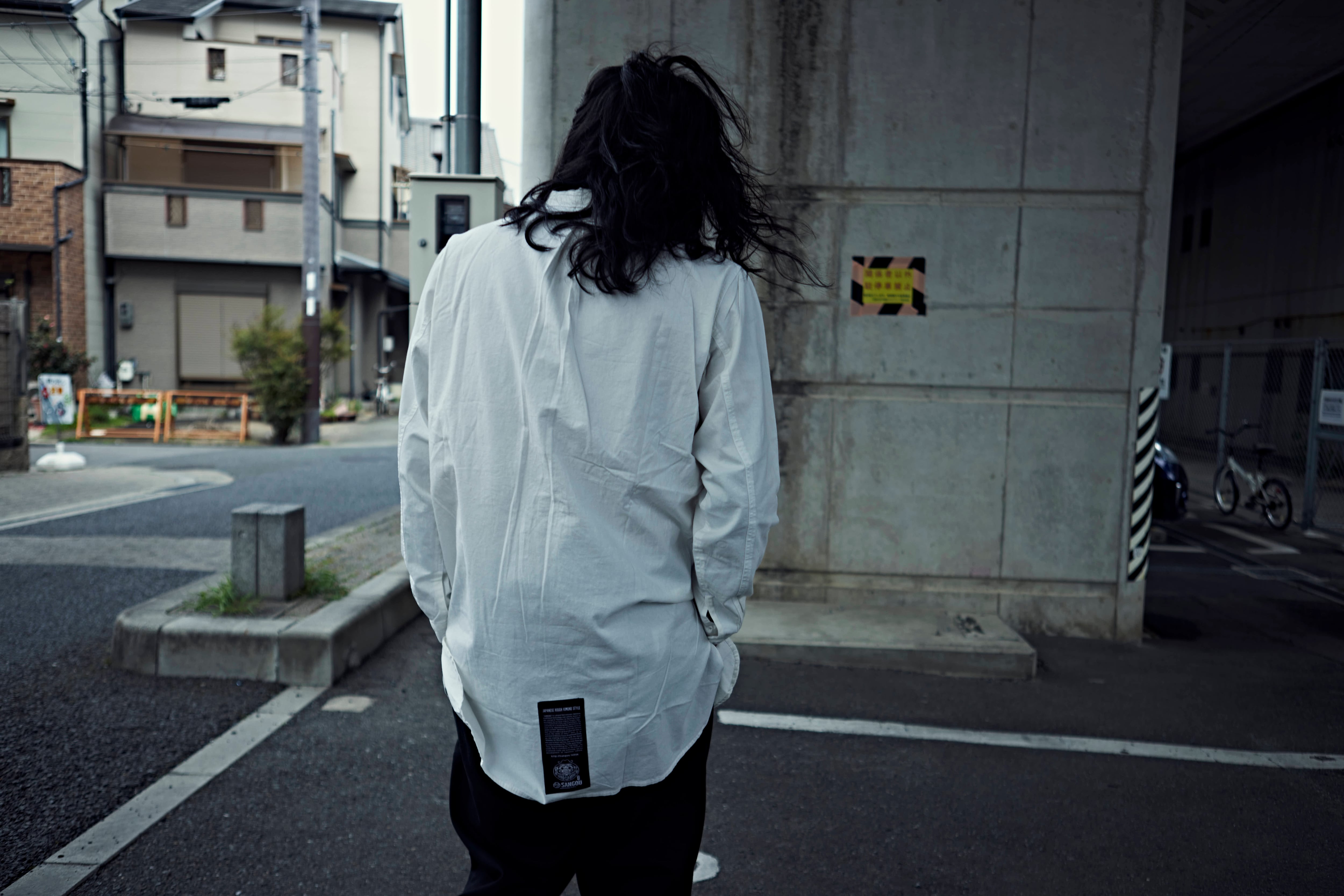 Grandpa shirt white / グランパシャツ ホワイト【SANGOU】 | SANGOU