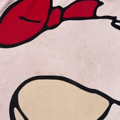 イタリア製 CASTELBAJAC カステルバジャッック 袖メッシュ キャラデザイン チュニック丈 レーヨン シャツ カットソー /ホワイト×レッド系 ゴルフ