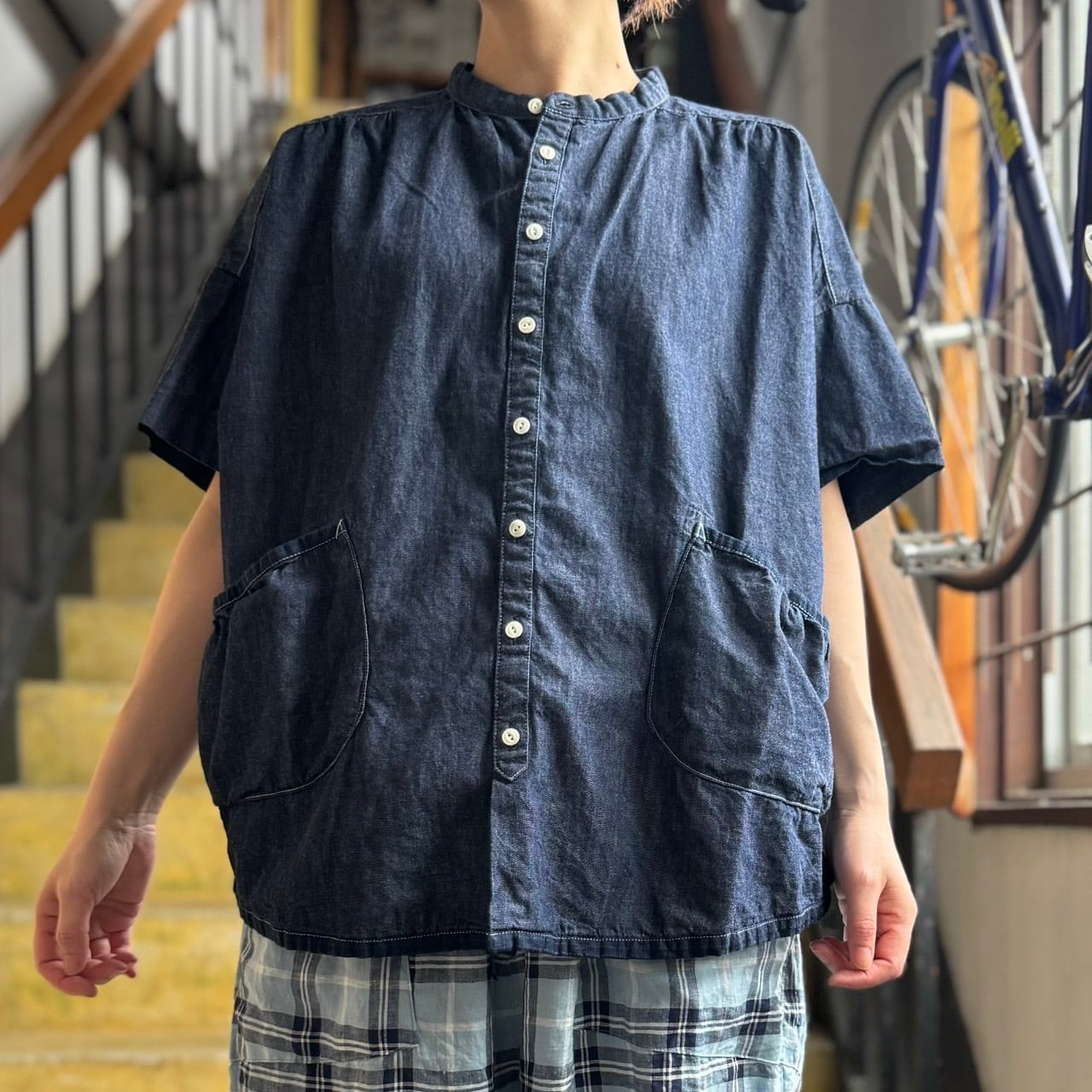 快晴堂　デニム2wayビックシルエット　カットソー 快晴堂】ふわふわタックパンツ / 62P-19 | syozikiya online shop