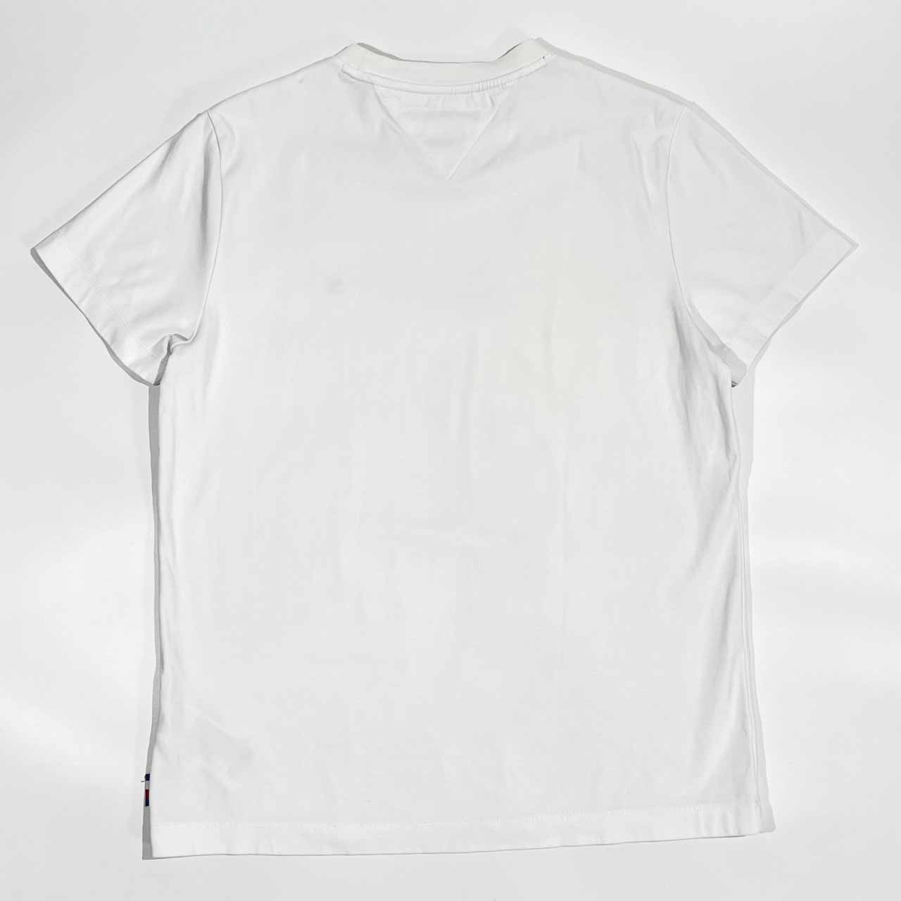 TOMMY HILFIGER トミーヒルフィガー SLIM FIT ワンポイント 半袖 Tシャツ M/ホワイト メンズ
