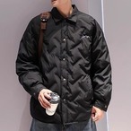 Long Sleeve Shirt Collar Hip Length Padded Jacket ◇3color H0907