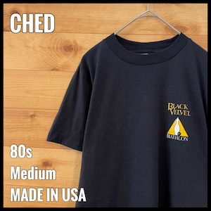 【CHED】80s USA製 Tシャツ ワンポイント バッグプリント ロゴ ビンテージ M US古着