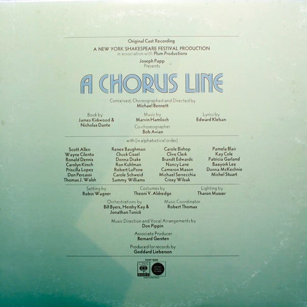 Various / A Chorus Line (Original Cast Recording) [25AP-1609] - 画像2