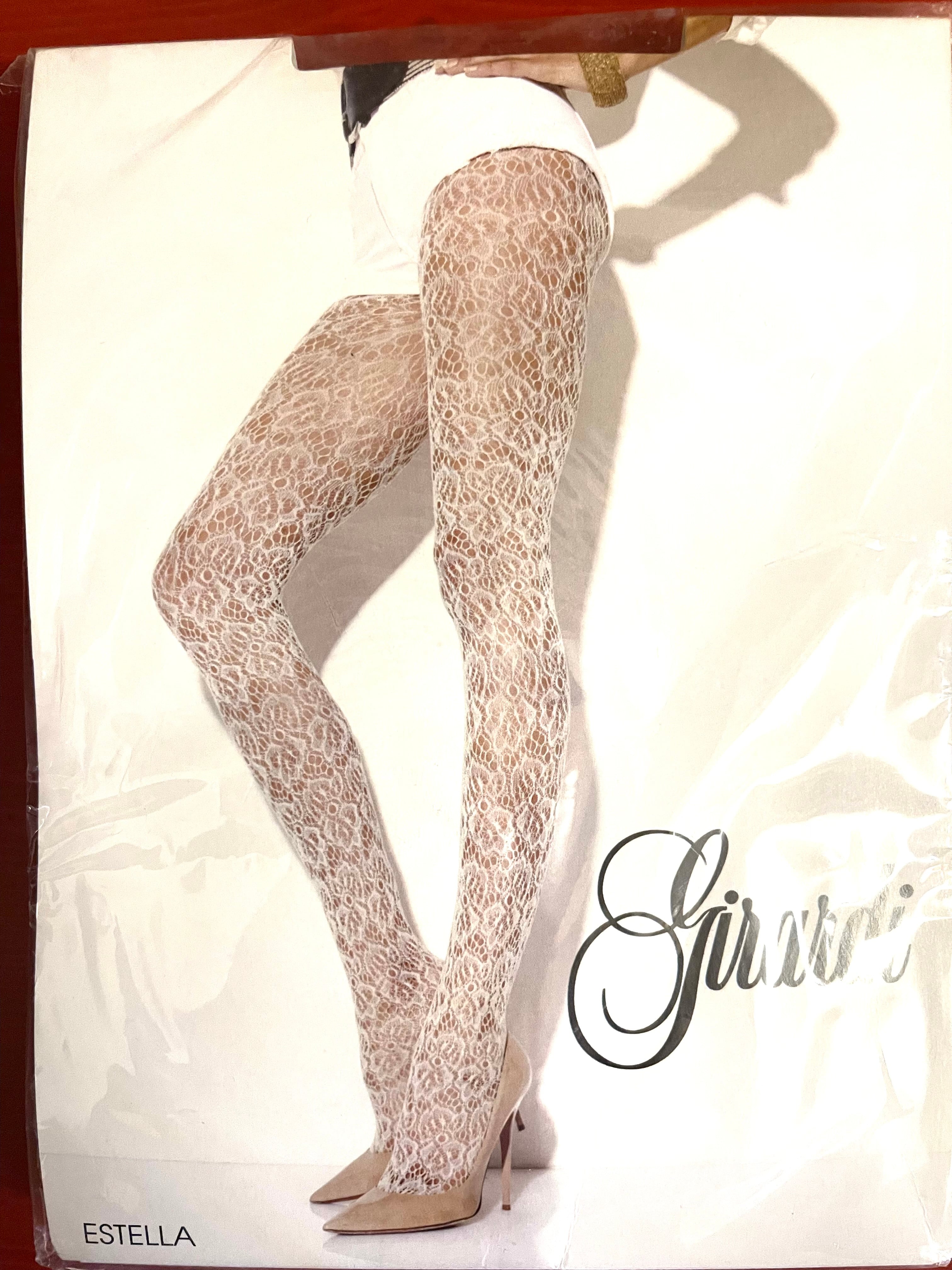 GIRARDI <ジラルディ> イタリア製 ESTELLA レースタイツ ブラック