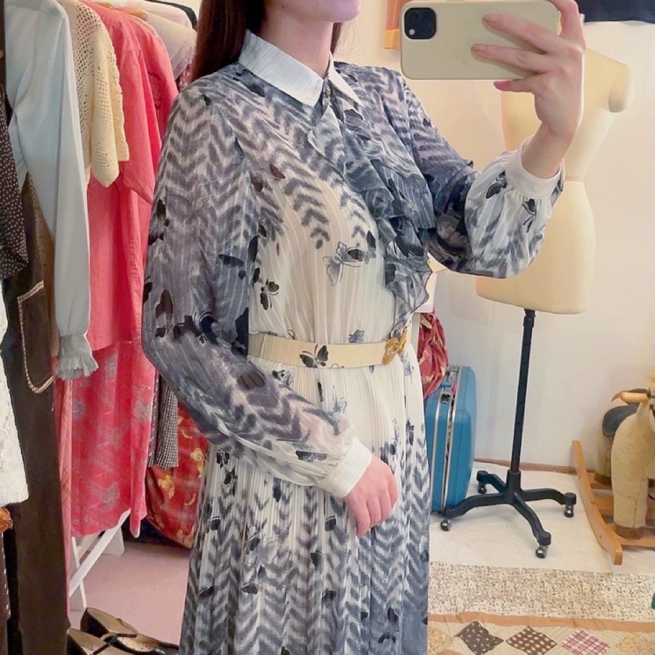 butterfly lame line one-piece