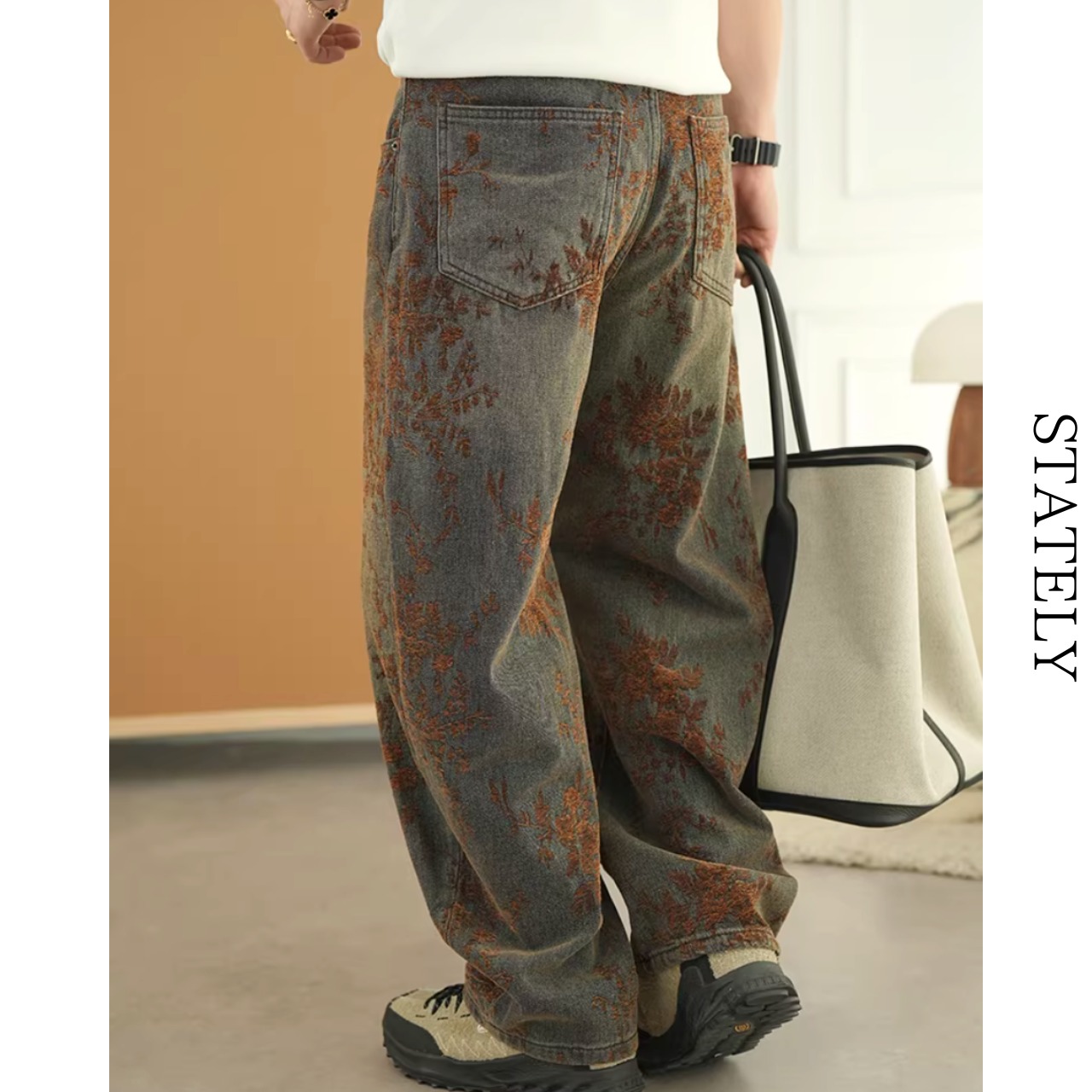 Floral Jacquard デニムワイドパンツ/2color_B27・画像9