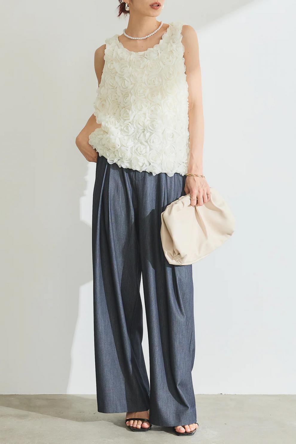 トップス Mintkom モヘアタッチ透かしミドルニット(M OFF WHITE): トップス｜PMbox