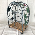 ワインラック 葡萄棚モチーフ アイアンと蔓製