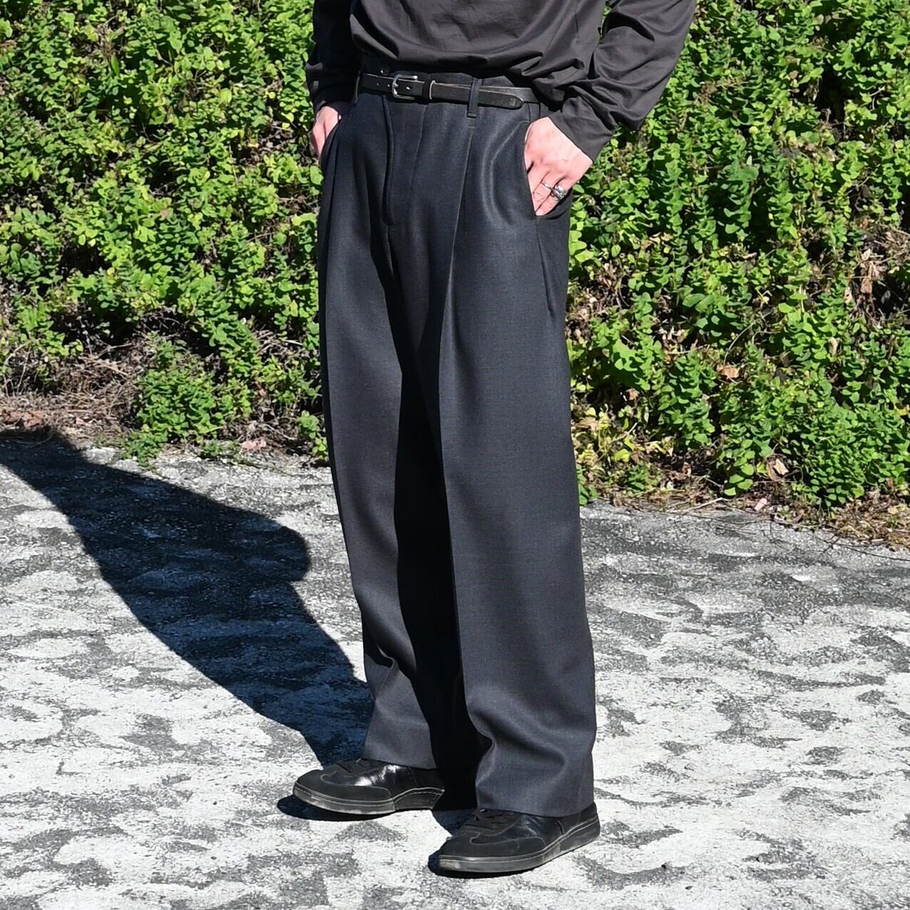 山内 / ヘビーウールツイル・サイドシームレスパンツ | GANKO