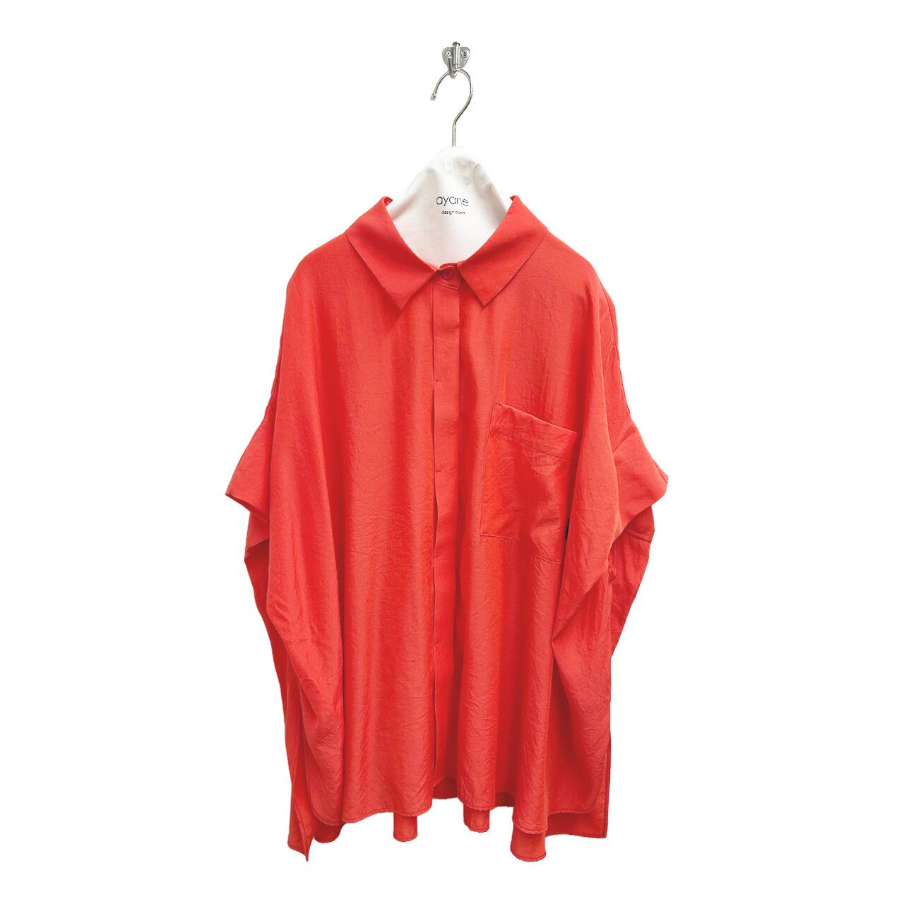 綾shop様 SALE【ayane】オーバーサイズトロミシャツ 826514 アヤン | red earth